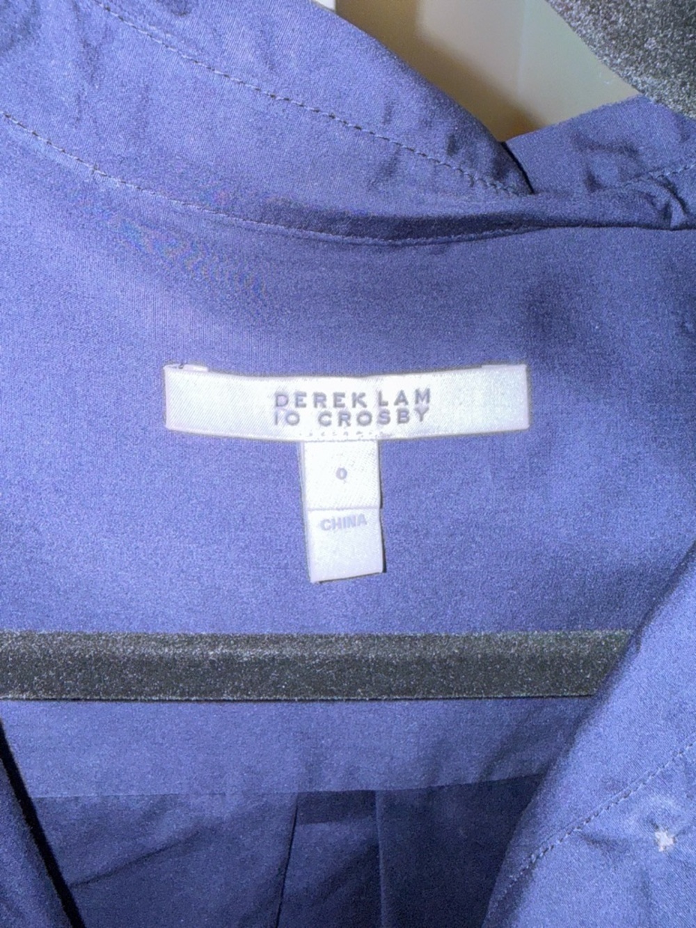 Derek Lam Navy Long-Sleeve Tie-Front Shirt Dress - Picture 4 of 5